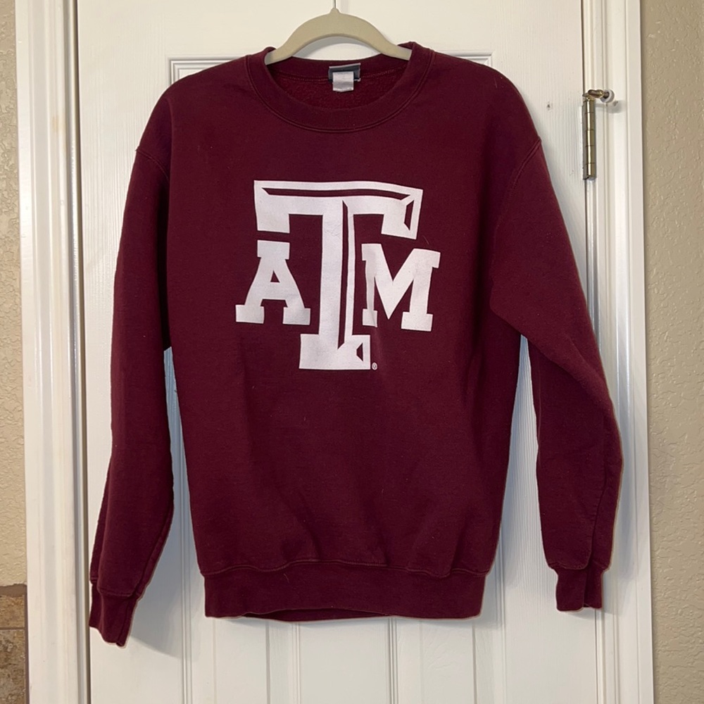 CLOSET SALE — Texas A&M Pullover Crewneck Sweatshirt Medium M Burgundy